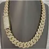 Bijoux cubains Moissanite personnalisés de 18 Mm, chaîne à maillons cubains en diamants Moissanite