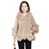 羊フリース2023女性冬の新しいショートファッションフォックスカラー毛皮粒子ウールコート9100