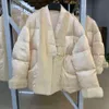 Młodzież modny 2023 Zimowy nowy chiński jedwabny gęsią płaszcz damski trend futra norek 3158