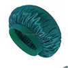 Bonnet / Crâne Caps Enfants Enfants Satin Doux Couleur Unie Élastique Slee Caps Bonnet Nuit Sommeil Chapeau Soins Des Cheveux Bonnet Chapeaux Drop Deliver Dhszd