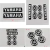 Adesivos de motocicleta black sier 3d emblema decalque 7cm mais ajuste garfo de 3cm para todos os modelos yamaha motocicletas custom1660969 entrega de gota otyjs