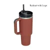 Schokoladengold 40oz Quencher H2.0 Tassen Tassen Camping Reisen Autotasse Edelstahlbecher Tassen mit Silikongriff Ostertagsgeschenk mit 1:1 gleichem Logo 03110