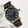 Relógios masculinos 2813 relógio automático pulseira de couro marrom mostrador azul movimento mecânico relojes de lujo para hombre