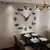 MEISD – Horloge murale en acrylique de qualité, Design moderne et créatif, autocollants à Quartz, décoration de maison noire, Horloge de salon Z307J