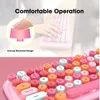 MOFII 무선 키보드 및 마우스는 컴퓨터 노트북을위한 Round Forgeous Keycaps PC Combo와 함께 세트 240309