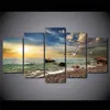 5 peça arte da parede lona pôr do sol mar arte da parede imagem pintura a óleo decoração casa fotos de parede para sala estar sem moldura2367