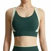 Roupa de yoga feminina respirável esportes sutiã absorvente de suor acolchoamento ginásio push up correndo fitness topos sem costura roupa interior