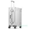 100% Aluminum-magnesium Boarding Rolling Luggage Business Cabin Case Spinner Travel Trolley Suitcase With Wheels Suitcases314l