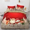 Custodia per piumino di design natalizio 3D Copripiumino Copripiumino Set di biancheria da letto Double King Queen Double Single Size Tessili per la casa 210319251M