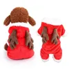 犬のアパレルフリースアニマルホロホロコスチューム服ソフトキャットジャンプスーツペットパーカー小さな犬のための衣装パグ子犬のコートアクセサリー236J