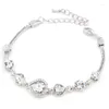 Bracelets à maillons en cristal autrichien pour femmes, bijoux à la mode coréenne, cadeau du 8 mars pour la journée de la femme, BN-00203