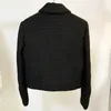 0425 S-XL Cappotto corto da donna a maniche lunghe in lana di pizzo tinta unita primavera e autunno di alta qualità 240301