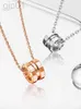 Desginer chopard jewelry Xiaos New Ice Round Necklace Rose Gold Platinum Chopin Couple Necklace
