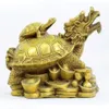 Chinesische FengShui reine Bronze Reichtum Geld böse Drachenschildkröte Schildkröte Statue212S