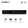 Ganxin1 inch 9 أرقام LED ساعة الحائط بالألوان الخضراء أيام LED ساعات والثواني مؤقت ساعة العد التنازلي مع Contro246x عن بعد