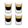 Nespresso-Kaffeetassen-Set, Doppelglas-Kaffeetasse, transparent, isoliert, Espressotasse, hitzebeständig, Teetasse, bleifreies Glas, 240307