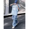 Salopette de rue Hip-hop Style Parachute pour hommes, pantalon Cargo surdimensionné, Harajuku, ample, couleur unie, pantalons décontractés, pantalon Y2K