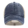 Casquettes de baseball VACIGODEN Mode d'été Casquette de baseball en maille fine Hommes Femmes Lavage Coton Cowboy Chapeau Sports de plein air Respirant Protection solaire