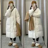 Women's Trench Coats 2024 Plus Size Down Padded Jacket Winter Korean Version Long Cotton Thickened Loose