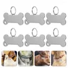 أطواق الكلاب 6 PCS Hollow Out Pet Tag Tages Aquarium Auto Feeder Name Stainless Steel Name Tags