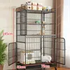 Kedi Taşıyıcıları Modern Demir Mesh Cages Villa Lüks Büyük Boş Alan İki Katlı Kafes Evi Ev Açık Kapalı Köpek Malzemeleri