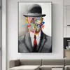 Знаменитая картина Рене Магритта «Сын Человеческий» граффити художественные постеры и принты поп-арт картины на холсте уличное искусство для домашнего декора242U