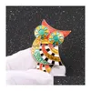 Pins Brooches Idealway 2 Style Fashion Retro Gold Plated Owl Pearl Shell Match All Drop Delivery Jewelry Dhgarden Dhqjg