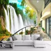 Personalizado 3d papel de parede hd bela cachoeira paisagem sala estar quarto fundo decoração casa pintura mural wallpapers267s