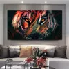 Väggbilder abstrakt färgglada tiger affischer och utskrifter duk målning dekoration för vardagsrum djur affisch290o
