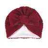 Bonnet/Crâne Caps Nouveau-né Bébé Couleur Unie Bowknots Enfants Hiver Bonnet Chapeau Infantile Chaud Chapeaux Décor De Fête Accessoires De Mode Drop D Dhndh