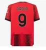 23/24 Acmilan Futbol Forması Futbol Gömlek 2023 2024 Maglia Milano Kido Kiti Ev Maglie Da Calcio Eğitimi Away 3. 4. Hayran Oyuncu Versiyonu Ibrahimovic Giroud Brahim