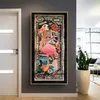 Graffiti Flamingo Op Gouden Dollar Abstract Art Prints Geld Foto's Op Canvas Muurschildering Voor Woonkamer Home Decor Posters239B