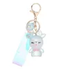 Akryl Illuminated Elk Keychain Cute Luminous Sika Deer Doll Christmas Series Pendant Bag Pendant 2024