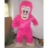 2024 hochwertiges rosa Gorilla-Affen-Maskottchen-Kostüm, Geburtstagsfeier, Anime-Thema, Kostüm, Halloween-Charakter-Outfits, Anzug