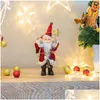 Decorazioni natalizie Decorazione per bambole di Babbo Natale Desktop Albero Porta a muro Consegna a goccia durevole Giardino domestico Forniture per feste festive Ot2Kt