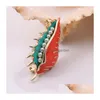 Pins Brooches Idealway 2 Style Fashion Retro Gold Plated Owl Pearl Shell Match All Drop Delivery Jewelry Dhgarden Dhqjg