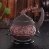 Dragon réaliste fait à la main chinois Rare de yixing zisha théière en argile violette 211Q