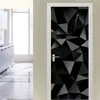 Autocollants de porte à motif géométrique 3D, papier peint auto-adhésif en PVC pour salon et chambre à coucher, décoration de maison, sparadrap muraux imperméables, 21327v