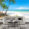 Wallpapers Po Wallpaper Maldives Sea View Coconut Tree Landscape Murals Wall Cloth Living Room TV Sofa Backdrop Home Decor Fresco351P