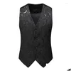 Gilets pour hommes 2024 Gilets Costume Gilet pour hommes Noir Victorien Gothique Steampunk Gilet Formel Tuxedo 6XL Grande Taille Drop Livraison Appar Otdxv