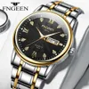 New Men's Steel Belt Lovers' Watch Diamond Fashion Watch Boys' Watch Waterproof Double Calendar