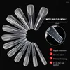 Faux ongles 120pcs semi-givrés formes d'ongles moule avec échelle extension d'art de construction rapide pour