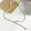 Natural Barock Fresh Water Pearl Necklace Freshwater Pearl Pärlor Elegant OT Buckle Choker Halsband Fashion Jewelry