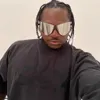 Srebrne okulary przeciwsłoneczne Kanye moda Hip Hop Street Akcesoria dla mężczyzn i kobiet1832