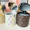 High quality New Light Luxury Rotating Cosmetic Storage Box Old Flower Jewelry Box with Makeup Mirror Multi layer Jewelry Large Capacity Storage Box Storage Disk