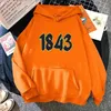 Damen Hoodies 1843 Hoodie 1-8-4-3 Grafik Sweatshirt Herren Mode Herbst Hoody Männlich Langarm Tops Fans Harajuku Übergroße Hip Hop