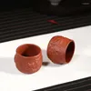 Kopjes Schoteltjes Yixing Ruwe Erts Paarse Klei Handgemaakte Kantoor Theekopje Creatieve Reliëf Draak Kleine Theekom Huishoudelijke Kung Fu Master Cup