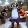 Mascot kostymer Brown Wildcat Wild Cat Caracal Lynx Catamount Bobcat Mascot Costume Character Company Aktivitet PREVAULING ZX614