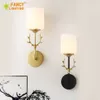 E27 LED BulbModern indoor wall lamp Antler led wall light Black Golden Glass light fixture for bedroom living room279z