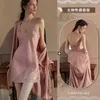 Xian Yi sexy diepe V kant verleiding pyjama ijs korte mouw grote maat pure verlangen sling nachthemd dames thuis kleding 470